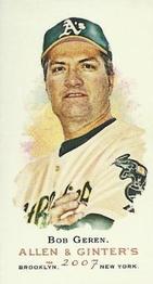 2007 Topps Allen & Ginter - Mini No Card Number #NNO Bob Geren Front