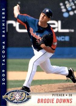 2009 MultiAd Tacoma Rainiers #21 Brodie Downs Front