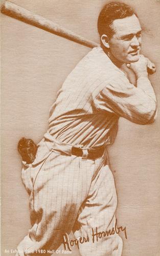 1980 Hall of Fame Exhibit - Sepia #NNO Rogers Hornsby Front