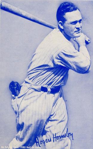 1980 Hall of Fame Exhibit - Blue #NNO Rogers Hornsby Front