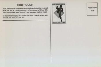2002 Cincinnati Reds Hall of Fame and Museum Postcards #NNO Edd Roush Back