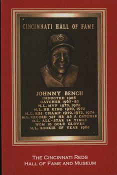 2002 Cincinnati Reds Hall of Fame and Museum Postcards #NNO Johnny Bench Front