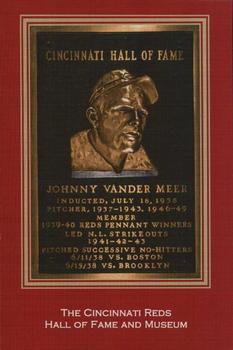 2002 Cincinnati Reds Hall of Fame and Museum Postcards #NNO Johnny Vander Meer Front