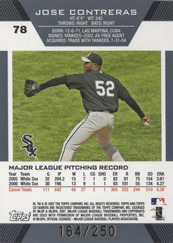 2007 Topps Co-Signers - Blue #78 Jose Contreras / Mark Buehrle Back
