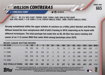 2020 Topps - Yellow #665 Willson Contreras Back