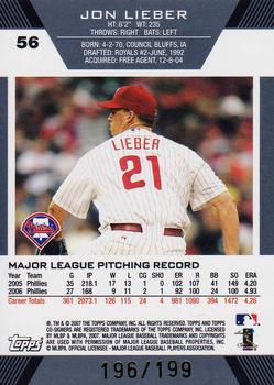 2007 Topps Co-Signers - Silver Red #56 Jon Lieber / Cole Hamels Back