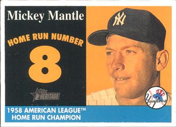2007 Topps Heritage - 1958 Home Run Champion Mickey Mantle #MHRC8 Mickey Mantle Front