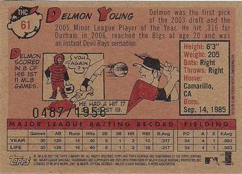 2007 Topps Heritage - Chrome #THC61 Delmon Young Back