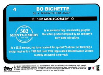 2019-20 Topps 582 Montgomery Club Set 2 #4 Bo Bichette Back
