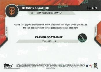 2020 Topps Now Road to Opening Day San Francisco Giants #OD-439 Brandon Crawford Back
