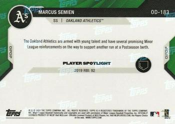 2020 Topps Now Road to Opening Day Oakland Athletics #OD-183 Marcus Semien Back