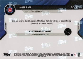 2020 Topps Now Road to Opening Day Chicago Cubs #OD-303 Javier Baez Back