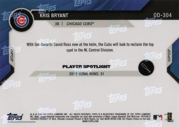 2020 Topps Now Road to Opening Day Chicago Cubs #OD-304 Kris Bryant Back