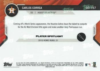 2020 Topps Now Road to Opening Day Houston Astros #OD-157 Carlos Correa Back
