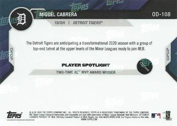 2020 Topps Now Road to Opening Day Detroit Tigers #OD-108 Miguel Cabrera Back