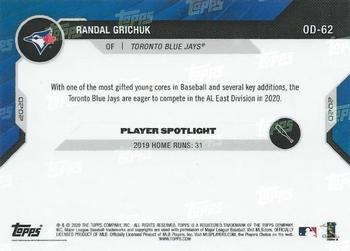 2020 Topps Now Road to Opening Day Toronto Blue Jays #OD-62 Randal Grichuk Back