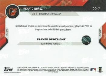 2020 Topps Now Road to Opening Day Baltimore Orioles #OD-7 Renato Nunez Back