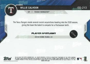 2020 Topps Now Road to Opening Day Texas Rangers #OD-213 Willie Calhoun Back