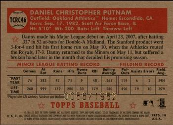 2007 Topps Rookie 1952 Edition - Chrome #TCRC46 Danny Putnam Back