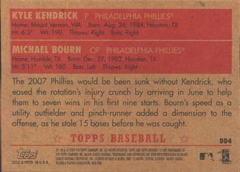 2007 Topps Rookie 1952 Edition - Dynamic Duos #DD4 Kyle Kendrick / Michael Bourn Back