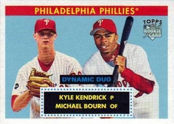2007 Topps Rookie 1952 Edition - Dynamic Duos #DD4 Kyle Kendrick / Michael Bourn Front