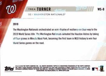 2019 Topps Now World Series Platinum Stamp #WS-8 Trea Turner Back