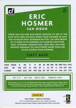2020 Donruss - Season Stat Line #65 Eric Hosmer Back