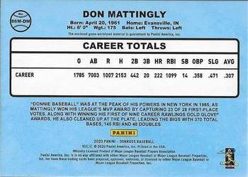 2020 Donruss - Retro 1986 Materials #86M-DM Don Mattingly Back