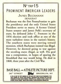 2007 Topps Turkey Red - Prominent American Leaders #TRP15 James Buchanan Back