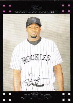 2007 Topps Updates & Highlights - Red Back #UH13 Jorge Julio Front