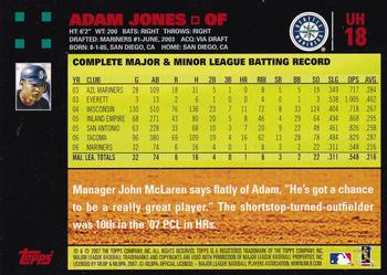 2007 Topps Updates & Highlights - Red Back #UH18 Adam Jones Back