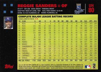 2007 Topps Updates & Highlights - Red Back #UH80 Reggie Sanders Back