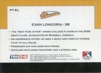 2007 TriStar Prospects Plus - Protential #PT-EL Evan Longoria Back