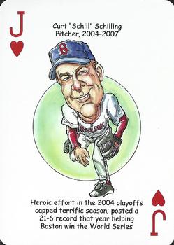 2019 Hero Decks Boston Red Sox Baseball Heroes Playing Cards (15th Edition) #J♥ Curt Schilling Front