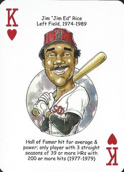 2019 Hero Decks Boston Red Sox Baseball Heroes Playing Cards (15th Edition) #K♥ Jim Rice Front