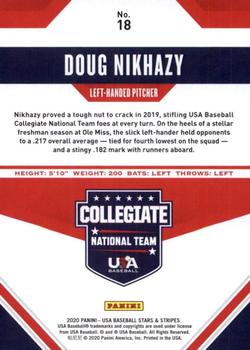 2020 Panini USA Baseball Stars & Stripes - Base (Retail) #18 Doug Nikhazy Back