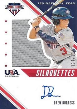 2020 Panini USA Baseball Stars & Stripes - USA BB Silhouettes Signatures Jerseys #USJ-DBS Drew Burress Front