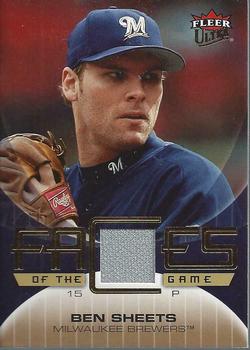 2007 Ultra - Faces of the Game Materials #GF-BS Ben Sheets Front