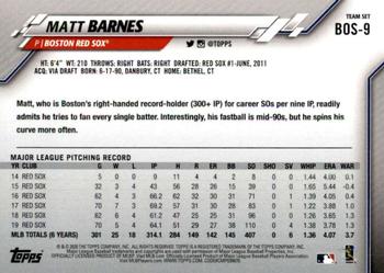 2020 Topps Boston Red Sox #BOS-9 Matt Barnes Back
