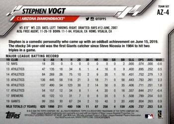 2020 Topps Arizona Diamondbacks #AZ-4 Stephen Vogt Back
