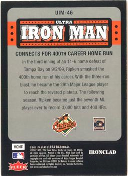 2007 Ultra - Ultra Iron Man #UIM-46 Cal Ripken Jr. Back