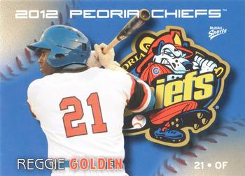 2012 MultiAd Peoria Chiefs #13 Reggie Golden Front