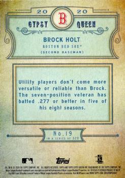 2020 Topps Gypsy Queen - Green #19 Brock Holt Back