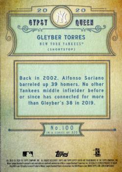 2020 Topps Gypsy Queen - Green #100 Gleyber Torres Back