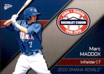 2010 MultiAd Omaha Royals #24 Marc Maddox Front
