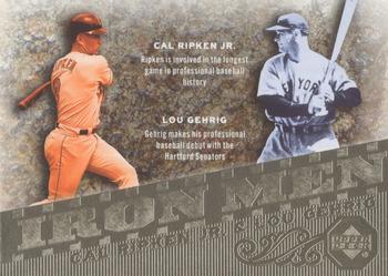 2007 Upper Deck - Iron Men #IM29 Cal Ripken Jr. / Lou Gehrig Front