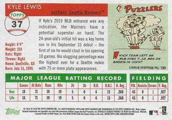 2020 Topps Archives #37 Kyle Lewis Back
