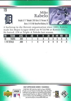 2007 Upper Deck - Predictor Edition Green #19 Mike Rabelo Back