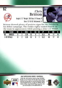 2007 Upper Deck - Predictor Edition Green #62 Chris Britton Back