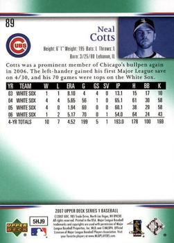 2007 Upper Deck - Predictor Edition Green #89 Neal Cotts Back